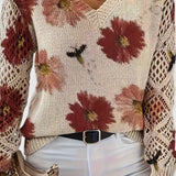 Aurora - Jersey de punto con patrón floral