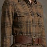 Oliva - Vestido Camisero Maxi Estilo Vintage