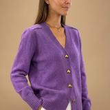 Xaviera - Cárdigan Elegante para Mujer con Botones de Corazón