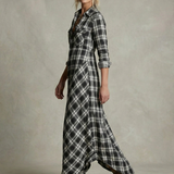 Rosa - Vestido Camisero de Cuadros Esmeralda