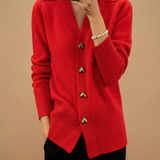 Xaviera - Cárdigan Elegante para Mujer con Botones de Corazón