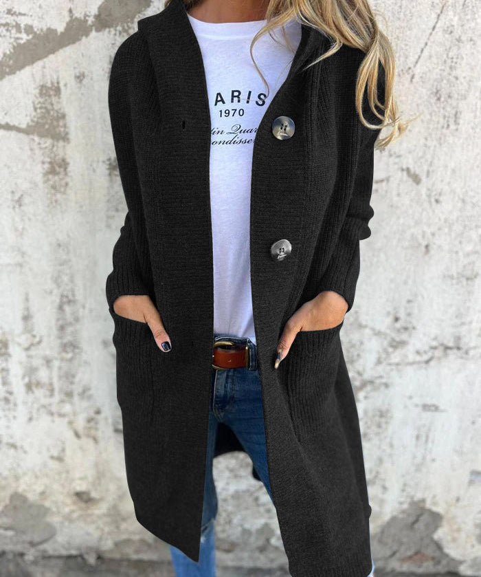 Lía María | Abrigo de Punto Largo y Elegante