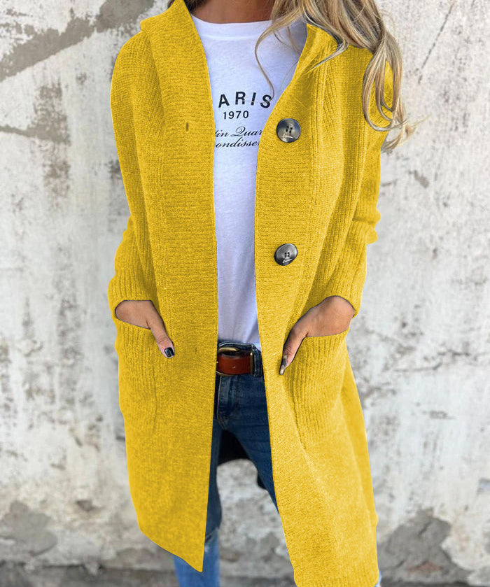 Lía María | Abrigo de Punto Largo y Elegante