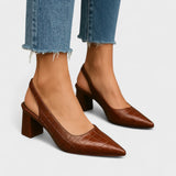 Alondra – Zapatos de tacón alto cocodrilo