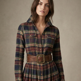 Oliva - Vestido Camisero Maxi Estilo Vintage