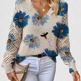 Aurora - Jersey de punto con patrón floral