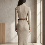 Laia - Vestido Midi Punto Acanalado