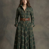 Oliva - Vestido Camisero Maxi Estilo Vintage