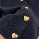 Xaviera - Cárdigan Elegante para Mujer con Botones de Corazón