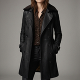 Teodora - Abrigo Elegante de cuero