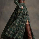 Oliva - Vestido Camisero Maxi Estilo Vintage