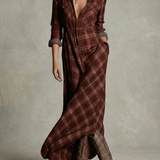 Rosa - Vestido Camisero de Cuadros Esmeralda