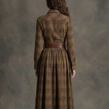 Oliva - Vestido Camisero Maxi Estilo Vintage