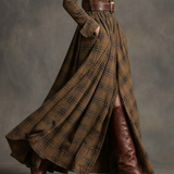 Oliva - Vestido Camisero Maxi Estilo Vintage