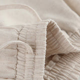 Bárbara - Conjunto Útil de Lino de dos Piezas con Pantalón de Pierna Ancha