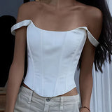 Carmen - Top Corsé con Lazada Ivory Glow