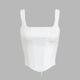 Carmen - Top Corsé con Lazada Ivory Glow