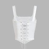 Carmen - Top Corsé con Lazada Ivory Glow