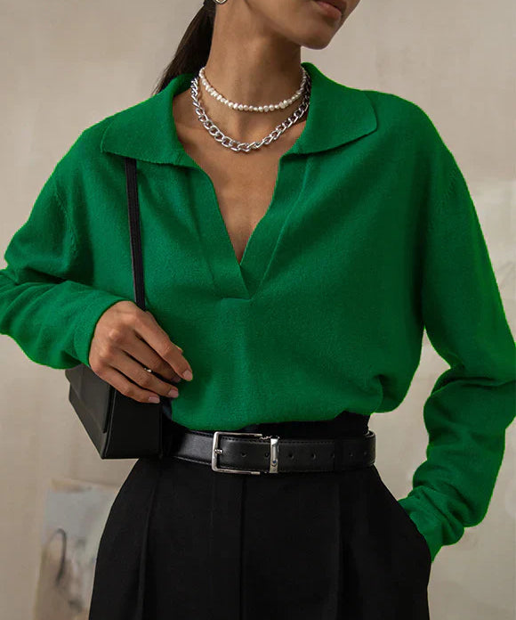 Sara - Jersey Casual con Cuello