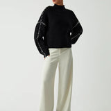 Estefanía - Jersey Oversize con Costuras Decorativas