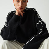 Estefanía - Jersey Oversize con Costuras Decorativas