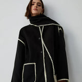 Francisca - Chaqueta con Ribetes en Contraste y Pañuelo a Juego