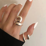 Cristina - Anillo Ancho Ondulado