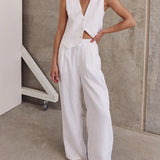 Vanesa - Conjunto Casual de Pantalón de Algodón