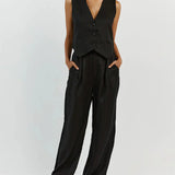 Vanesa - Conjunto Casual de Pantalón de Algodón