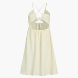 Beatriz - Vestido con Espalda Descubierta, Abertura y Tirantes Cruzados