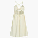 Beatriz - Vestido con Espalda Descubierta, Abertura y Tirantes Cruzados