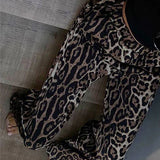 Rebeca - Pantalón Ancho con Estampado de Leopardo