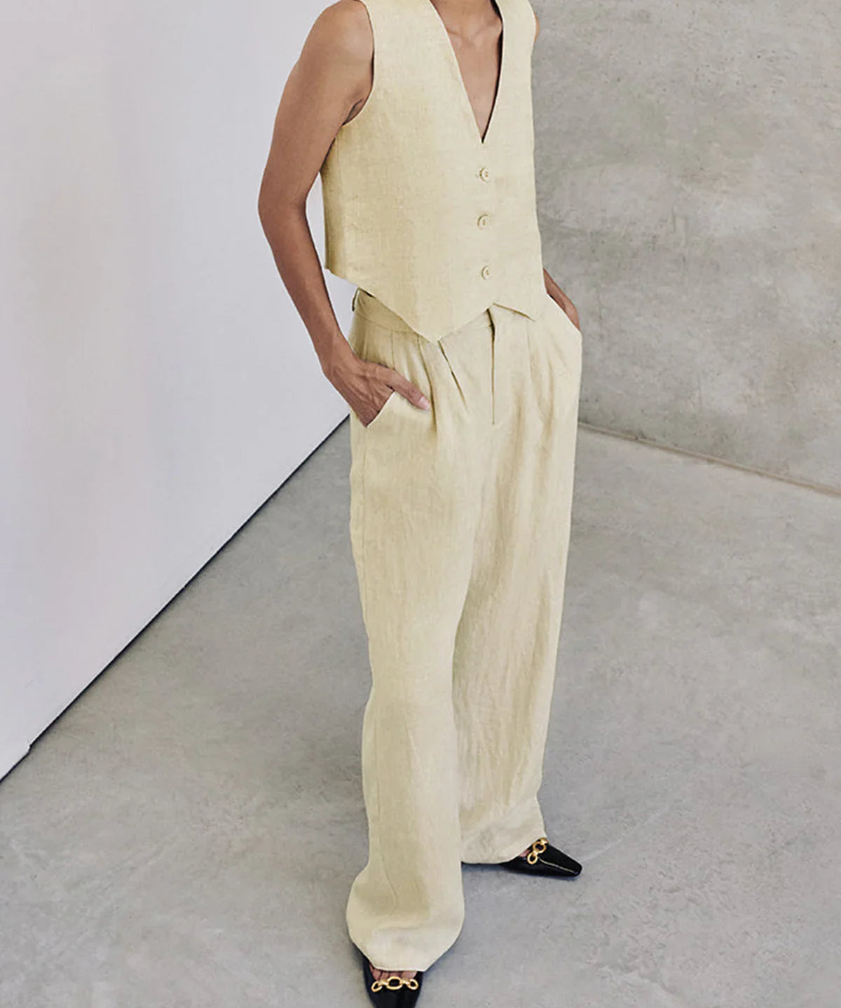 Vanesa - Conjunto Casual de Pantalón de Algodón