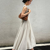 Victoria - Vestido Largo de Algodón y Lino