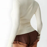 Leonor - Cárdigan de Manga Larga con Cuello Redondo