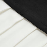 Valentina - Vestido Plisado Bicolor Sin Mangas