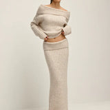 Marisol - Conjunto de Punto Cálido Off-Shoulder