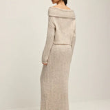 Marisol - Conjunto de Punto Cálido Off-Shoulder