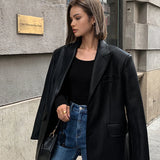 Violeta - Bolsillos de la Americana de Cuero