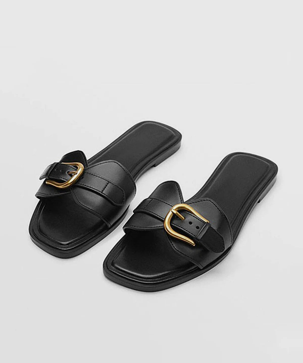 Olalla - Sandalias planas con correa y hebilla