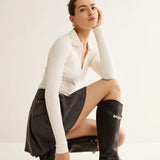 Damiana - Botas altas con hebilla hasta la rodilla