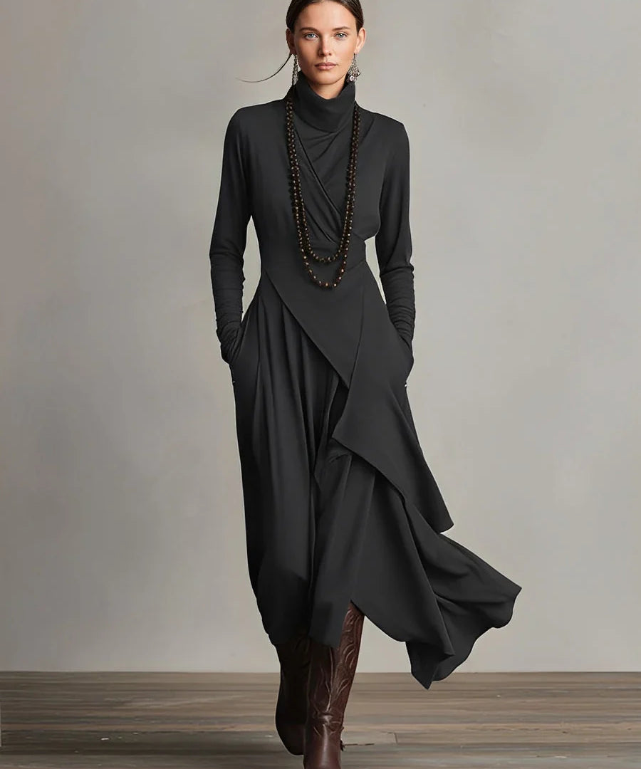 Aldina - Vestido Maxi Cuello Alto