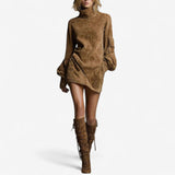 Malena - Vestido Mini con Cuello Alto