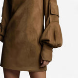 Malena - Vestido Mini con Cuello Alto