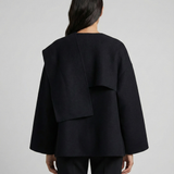 Orquídea - Poncho Elegante para Mujer con Corte Asimétrico y Caída Fluida