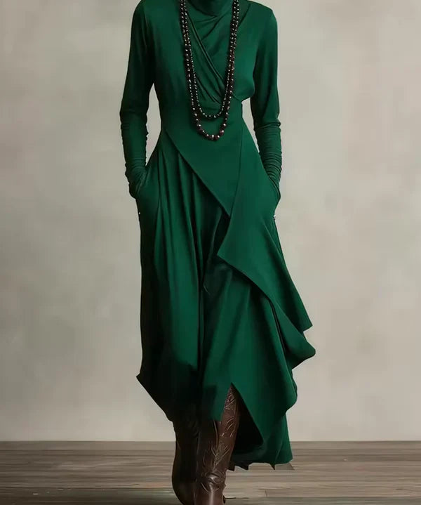 Aldina - Vestido Maxi Cuello Alto