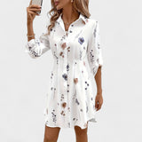 Maite - Vestido camisa floral elegante