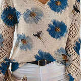 Aurora - Jersey de punto con patrón floral