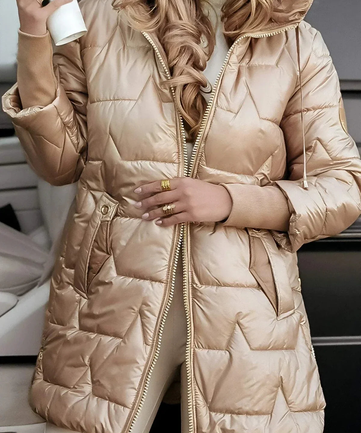 Gala - Chaqueta Acolchada de Brillo Suave