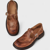 Daniela - Zapatos T-Bar de Piel Premium